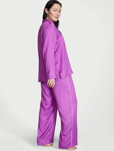 Pijama-Pantalon-de-Satin-Purpura-Victoria-s-Secret